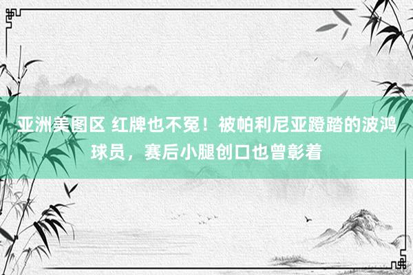 亚洲美图区 红牌也不冤！被帕利尼亚蹬踏的波鸿球员，赛后小腿创口也曾彰着