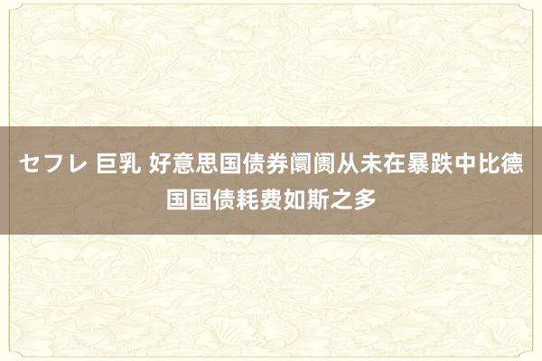 セフレ 巨乳 好意思国债券阛阓从未在暴跌中比德国国债耗费如斯之多