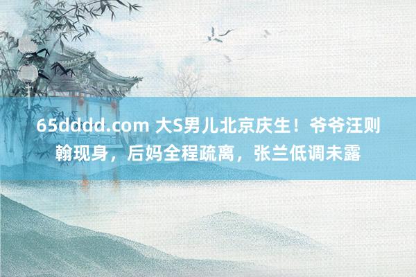 65dddd.com 大S男儿北京庆生！爷爷汪则翰现身，后妈全程疏离，张兰低调未露