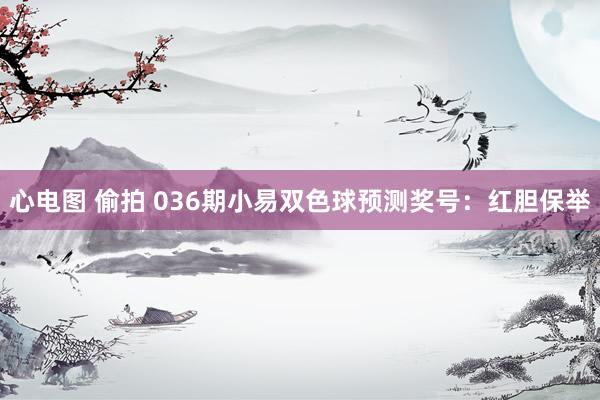心电图 偷拍 036期小易双色球预测奖号：红胆保举